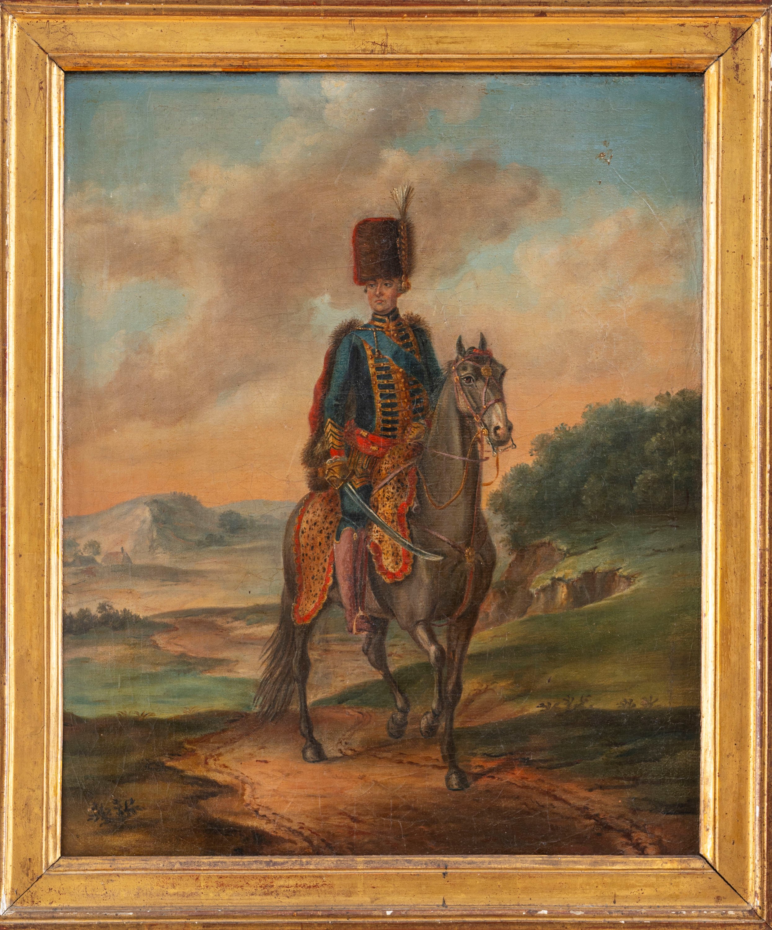 Scuola Francese, Fine Secolo XVIII - Ritratto del Duca D'orléans a Cavallo