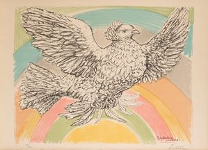 Colombe volant (à l'Arc-en-Ciel)
