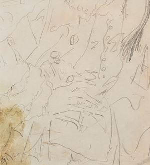 Detail study for eighteenth-century costume