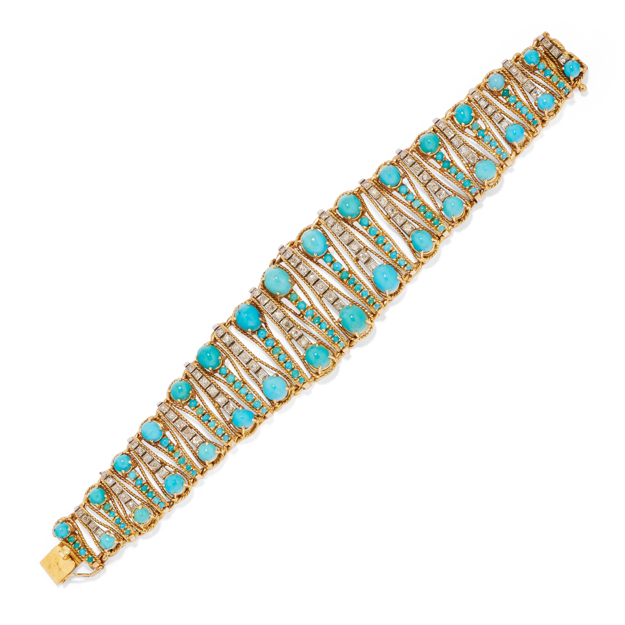Demi Parure con Turchesi e Diamanti