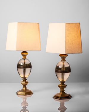 Coppia di lampade da tavolo, modello no. 264