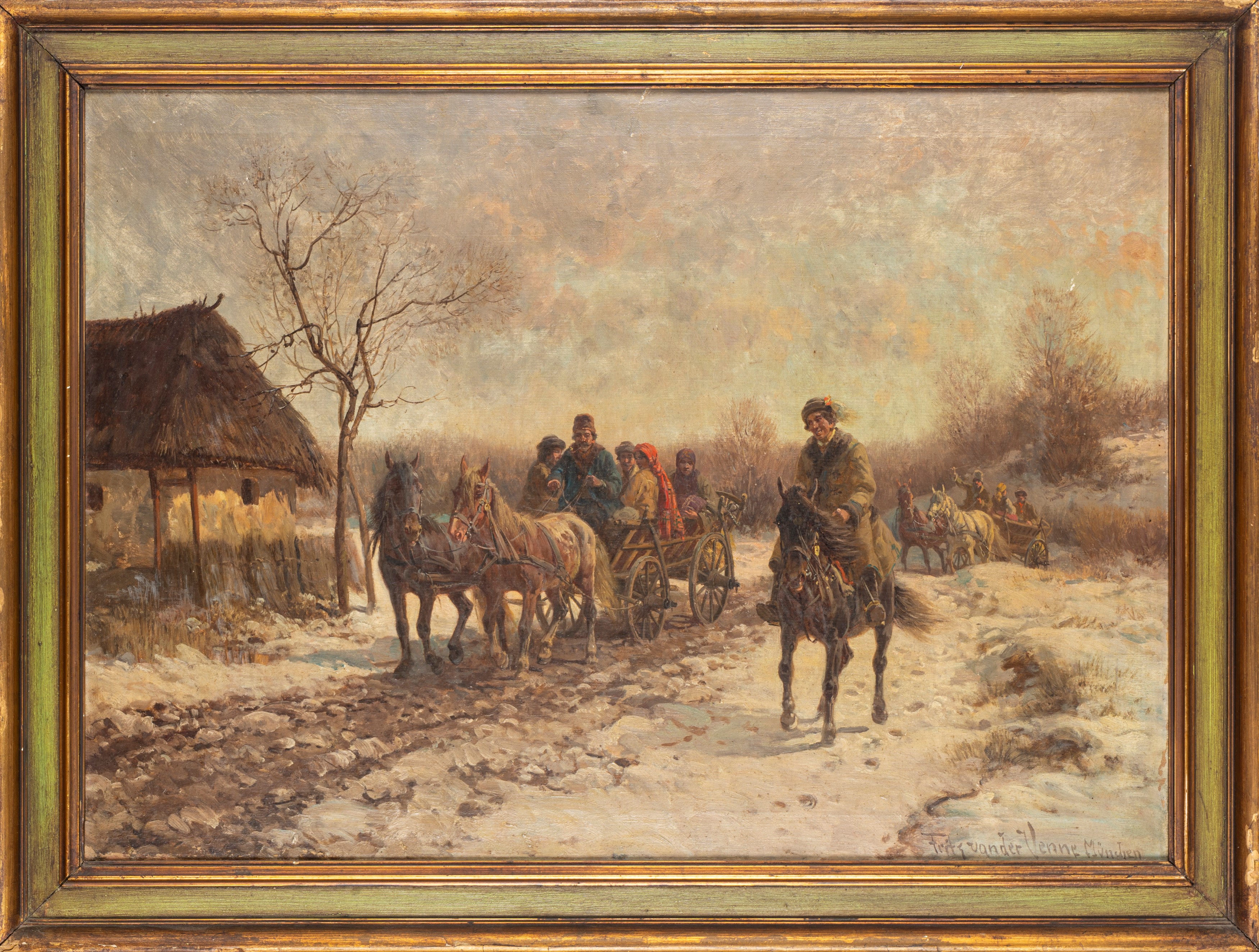 Fritz Van Der Venne - Carretto in Inverno
