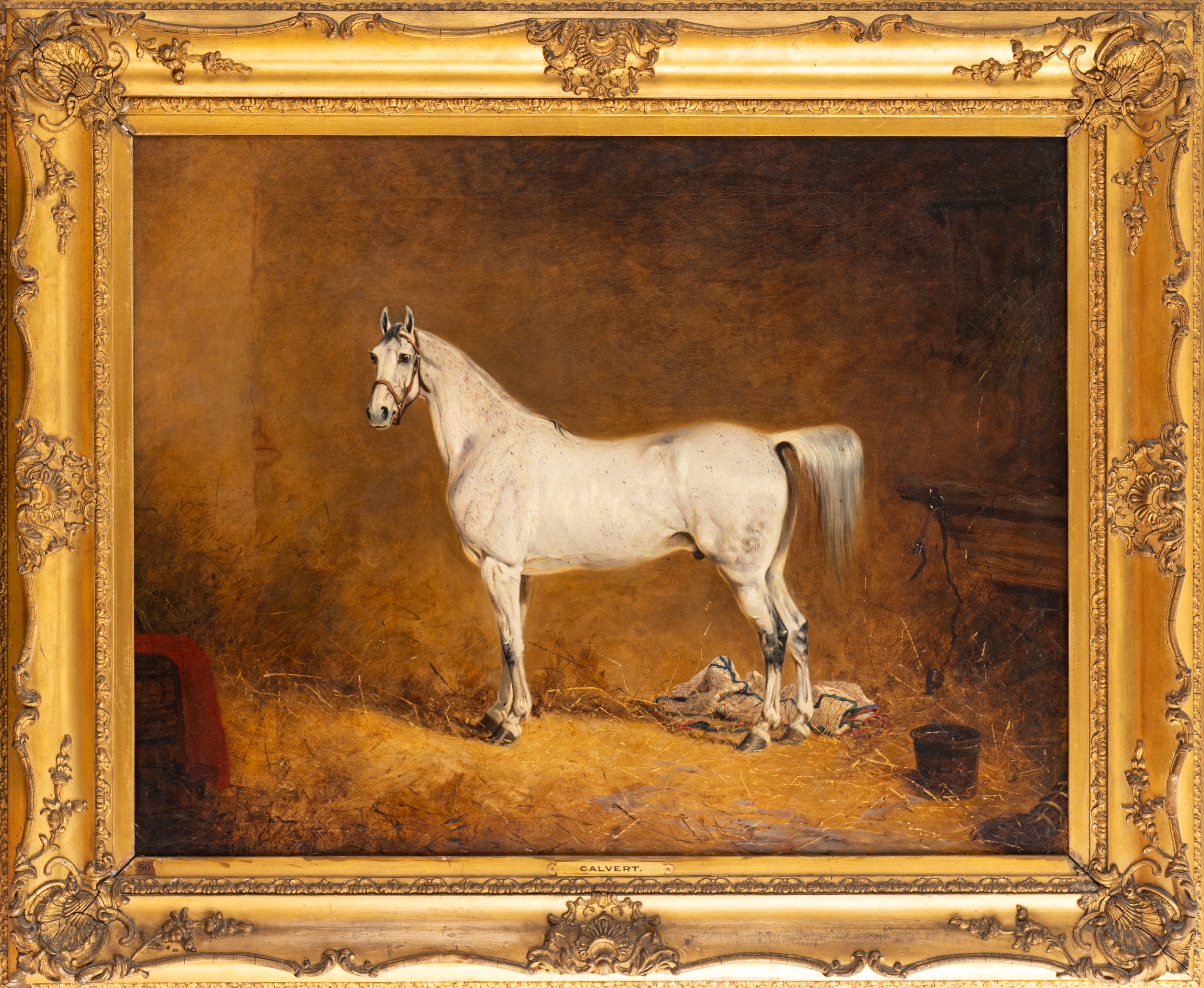 Henry Calvert - Cavallo Bianco nella Stalla
