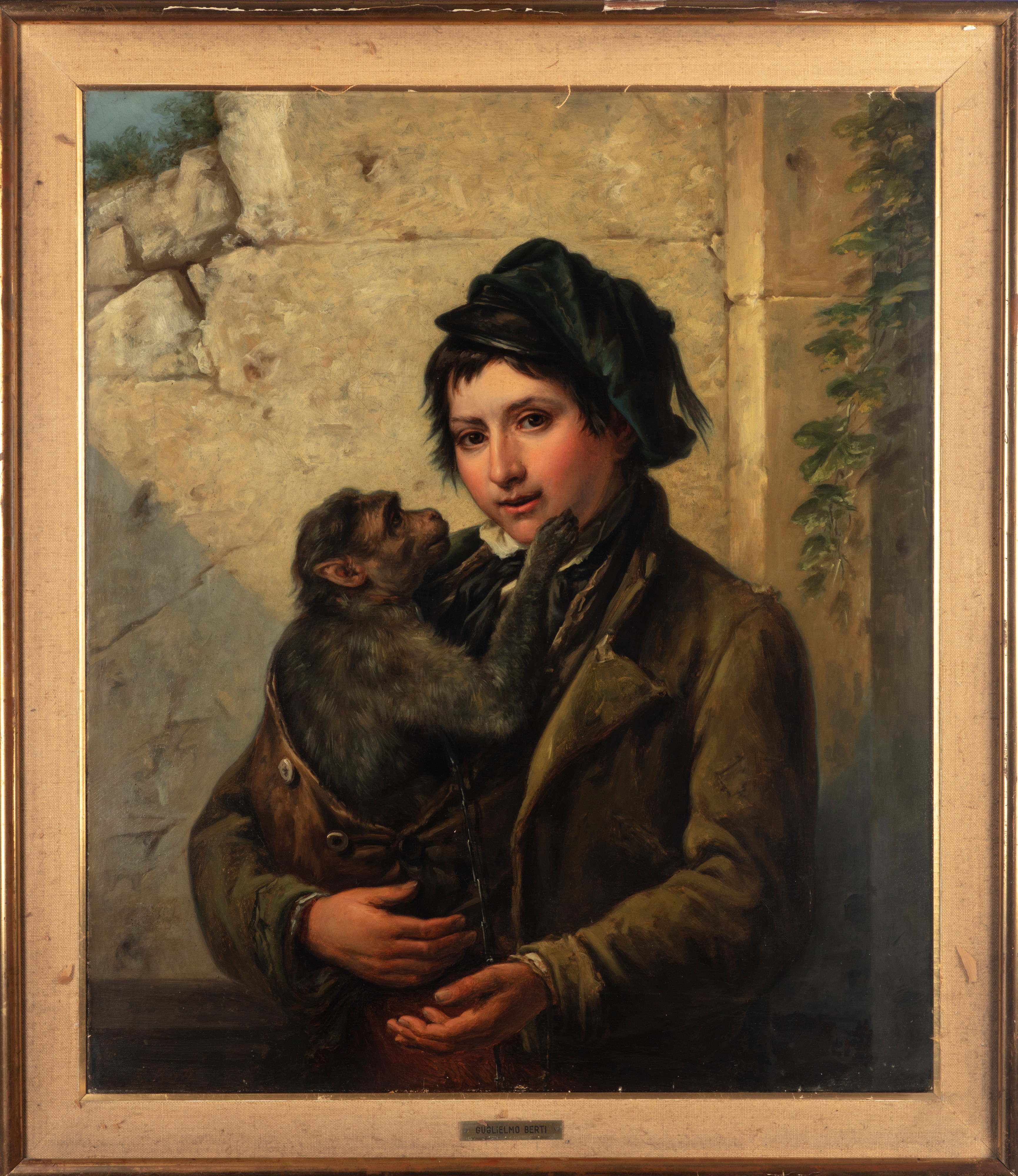 Guglielmo Berti - Giovane Saltimbanco con Scimmia