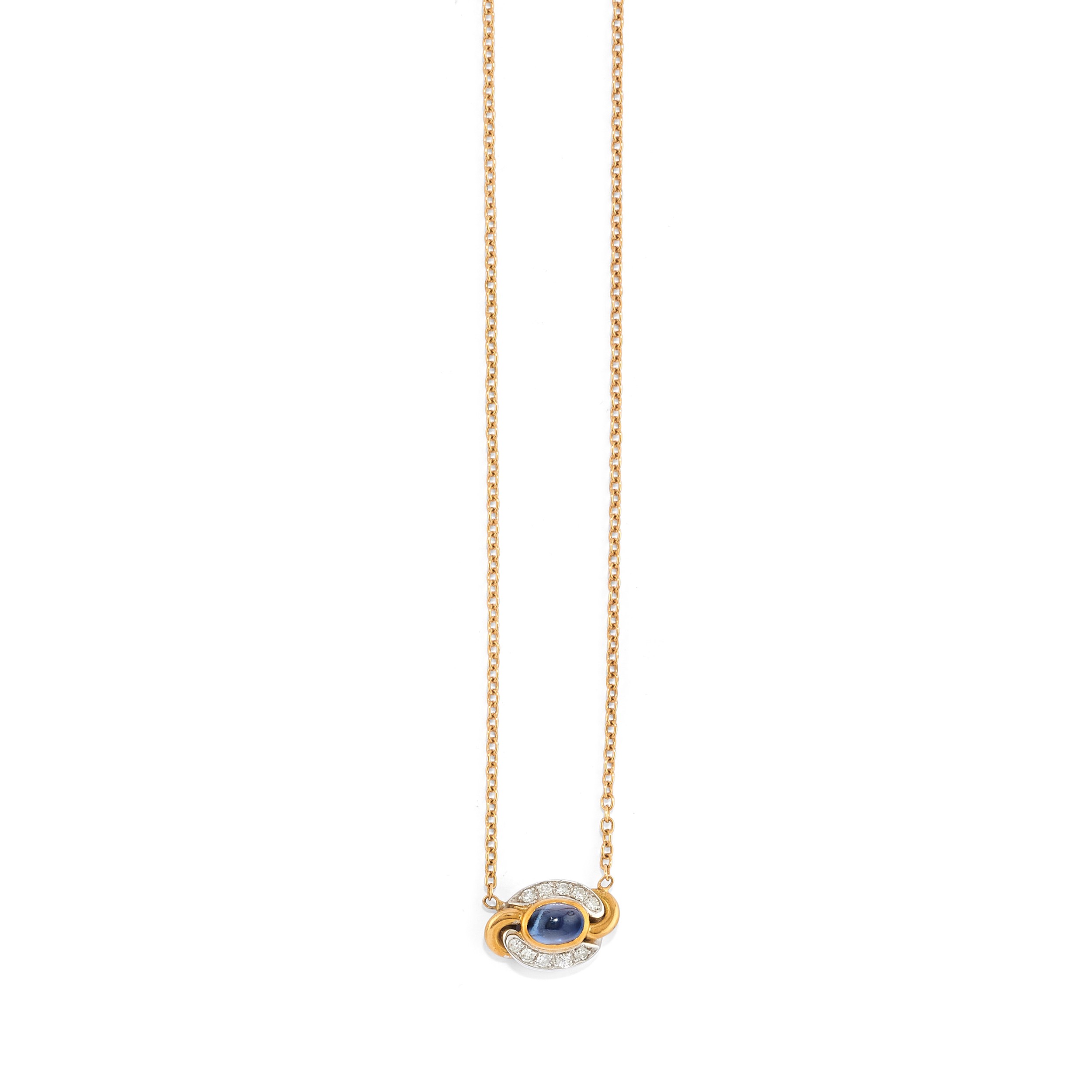 Demi parure con zaffiri