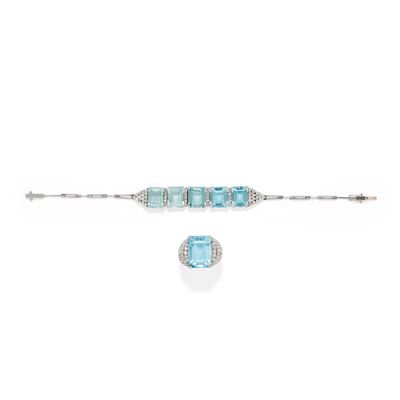 Demi Parure con Acquemarine