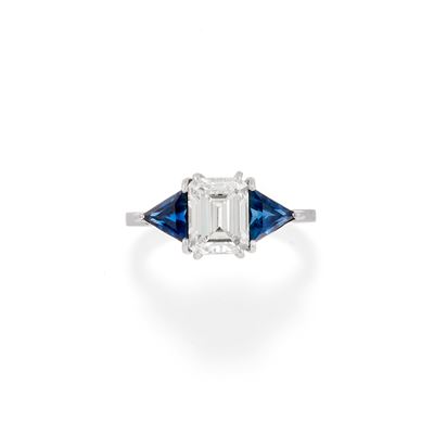 Anello con Diamante e Zaffiri