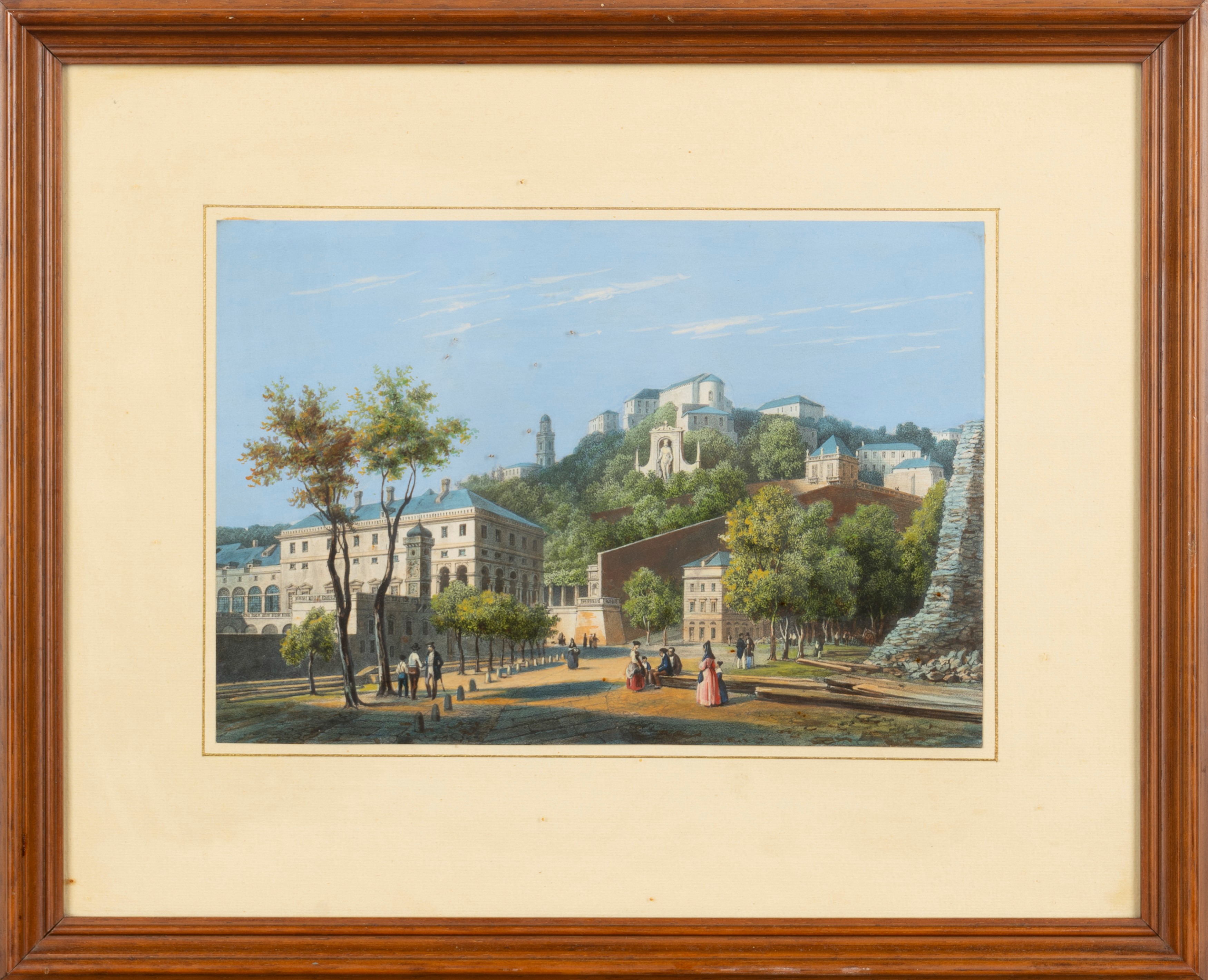 Nicolas Chapuy - Environs De Genes - Vista Presa dai Giardini di Villa Lomellini
