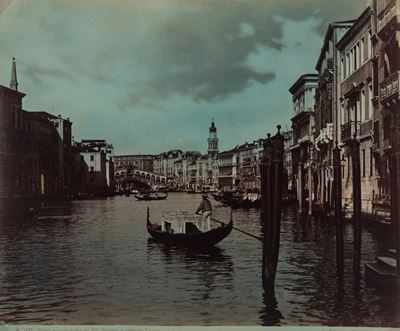 Venezia, Canal Grande visto da Ca' Garzoni a Palazzo Tiepolo, Stampa all'albumina