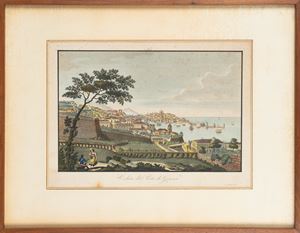 View of the port of Genoa