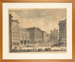 Veduta della piazza De Banchi