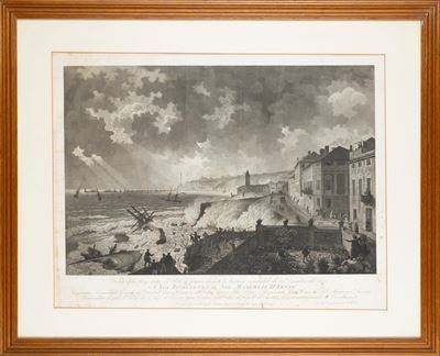 Veduta della Riva Dritta del Porto di Genova Durante la Burrasca Memorabile De 25 Dicembre 1821