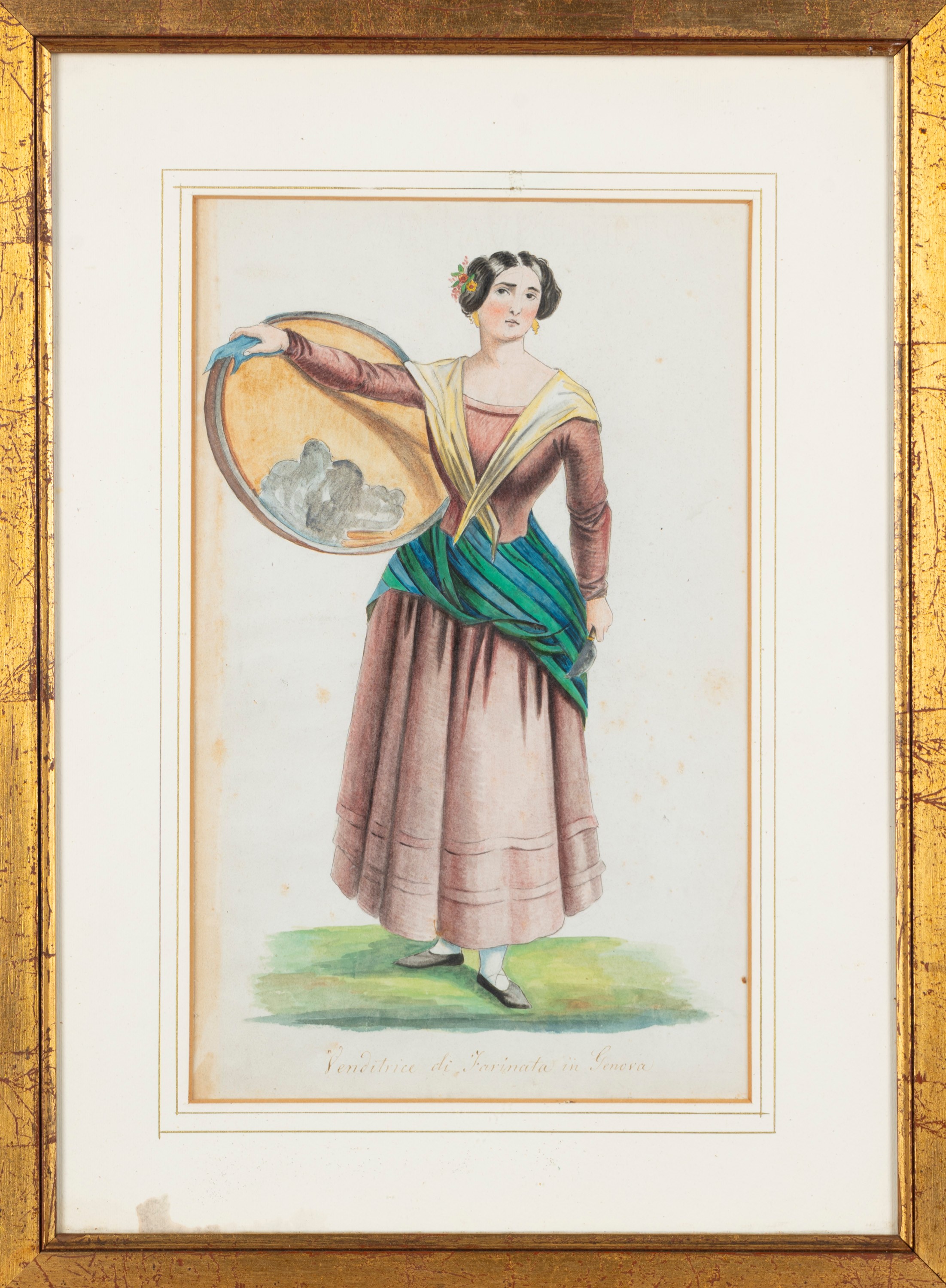 Venditrice di farinata in Genova - Serva Genovese