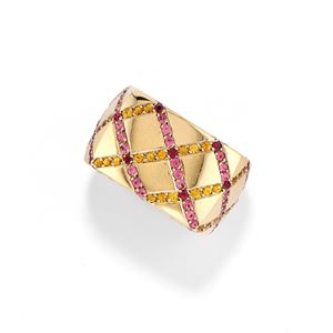 Anello con zaffiri e rubini