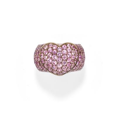 Anello con Zaffiri Rosa