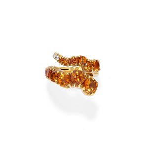 Anello con quarzi citrini 