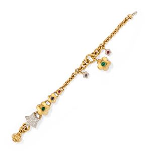 Bracciale con pietre di colore 