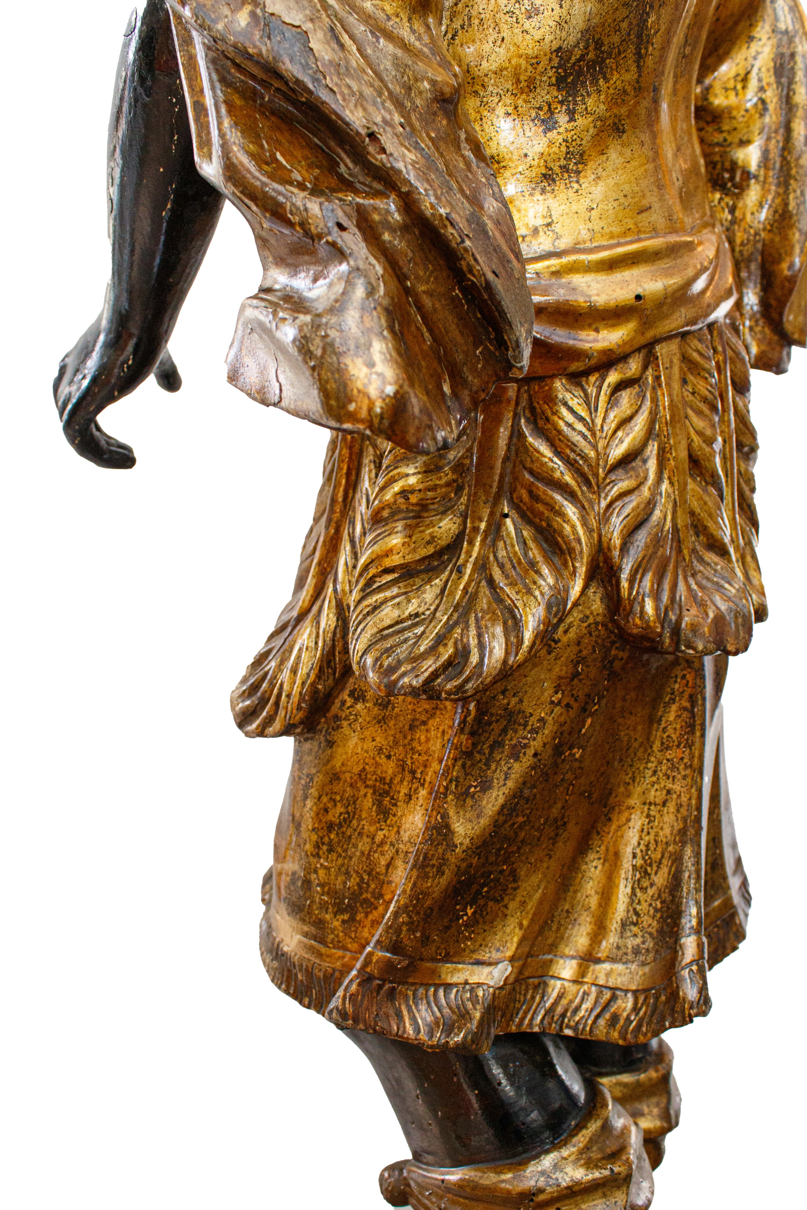 Moretto in Legno Policromo e Dorato. Scuola Veneta, Secolo XVIII