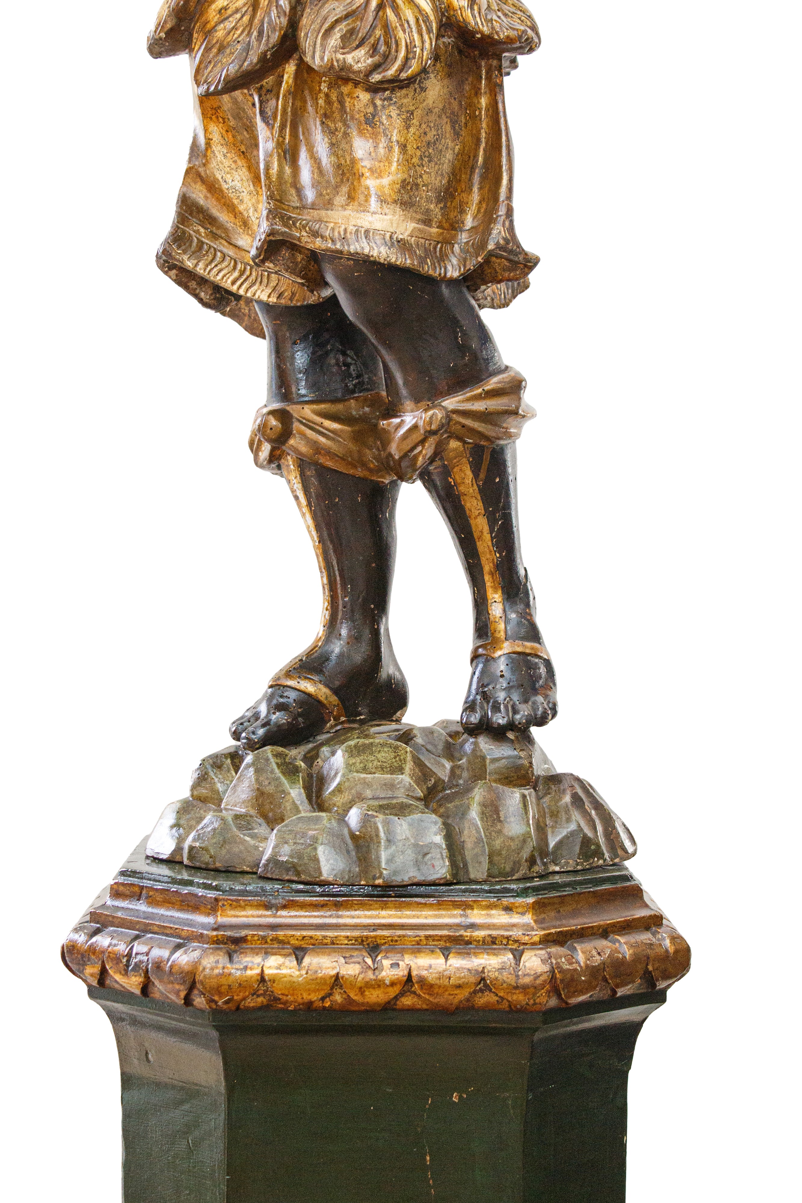 Moretto in Legno Policromo e Dorato. Scuola Veneta, Secolo XVIII