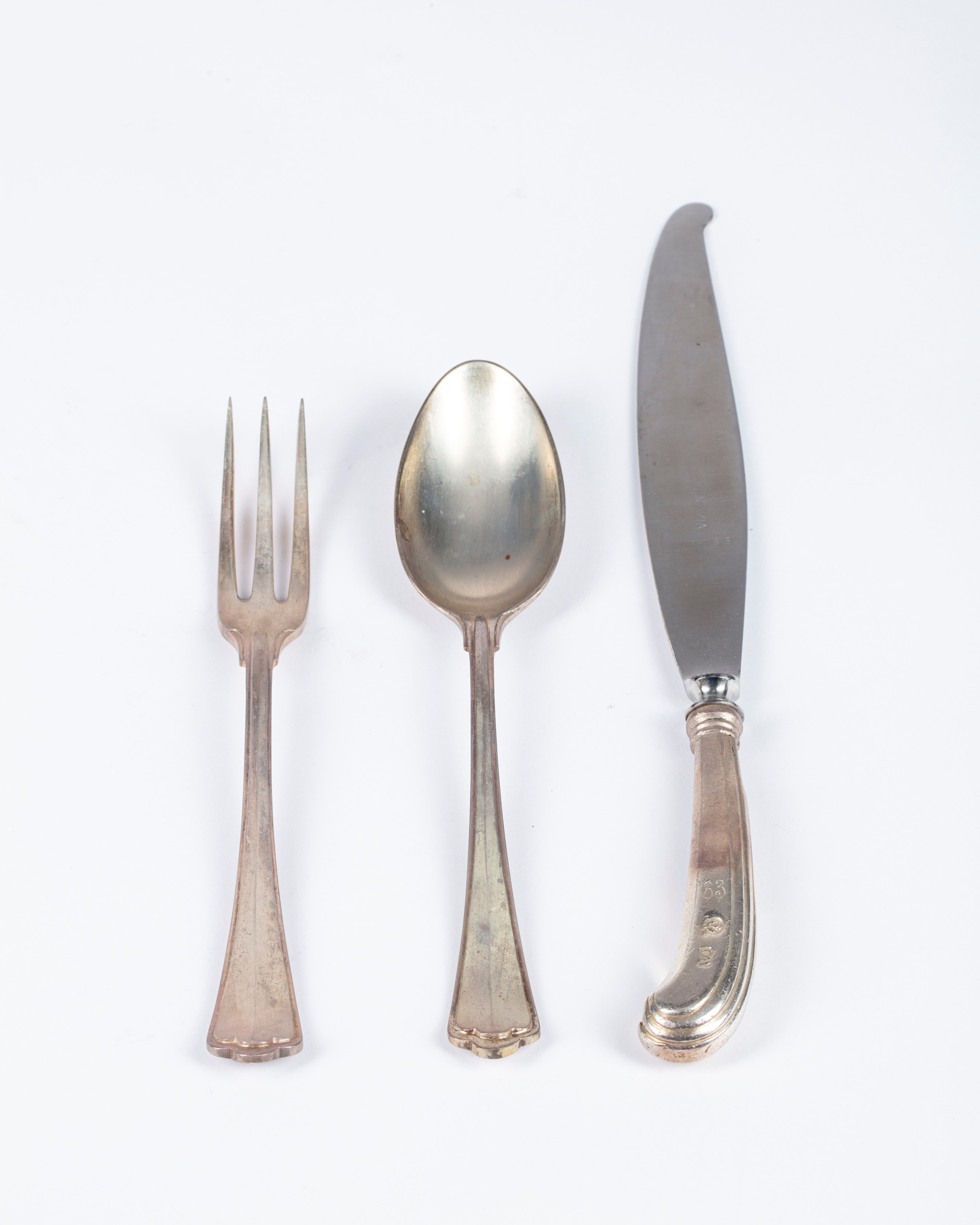 Set di Posate da Viaggio in Argento Entro Cofanetto, Secolo XIX-XX
