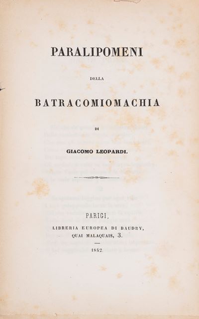 Paralipomeni della Batracomiomachia