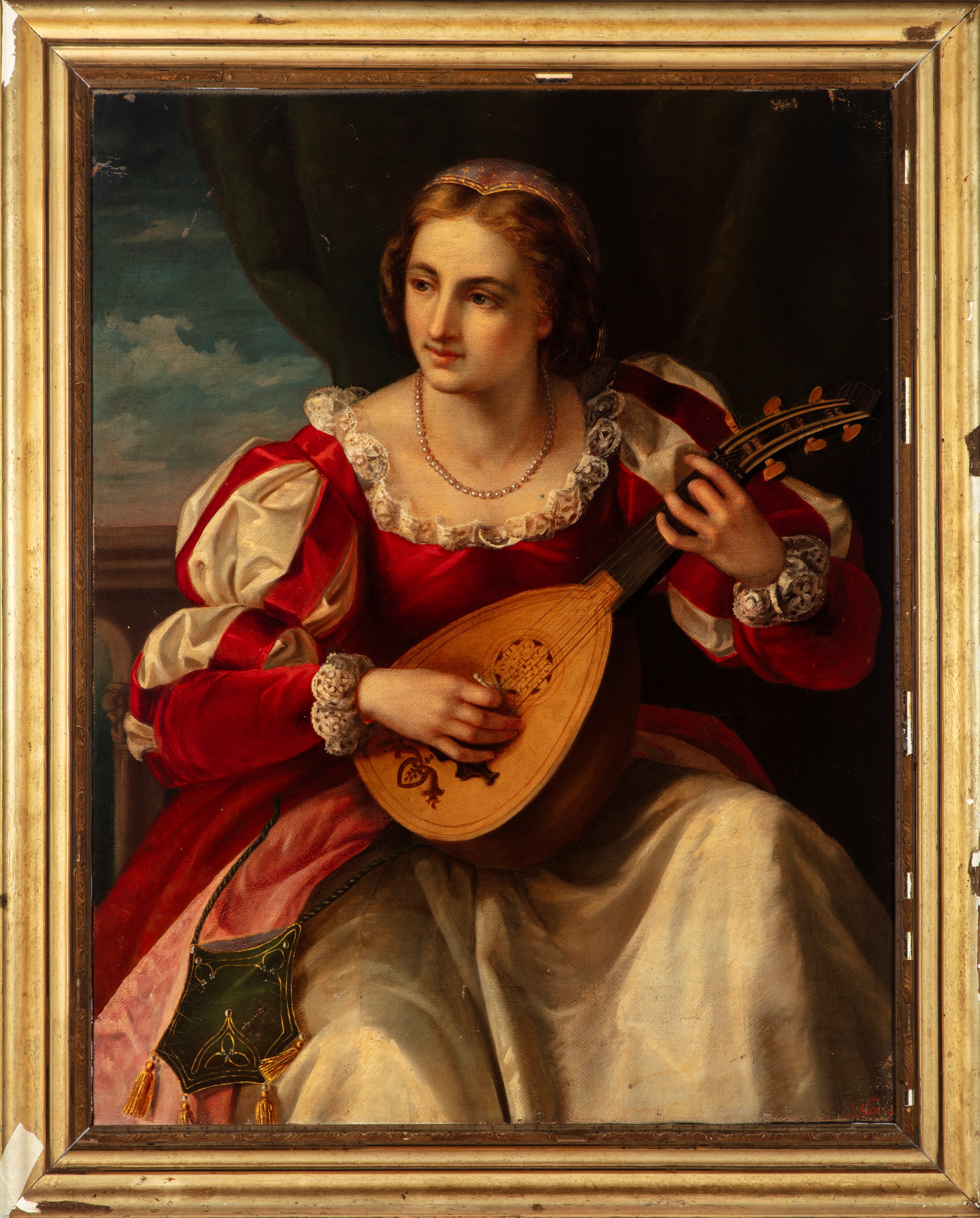 Maestro Veneto, Secolo XIX - Suonatrice di Liuto