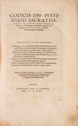 Codes DN. Iustiniani Sacratiss. Principis ex repetita praelectione Books 12.