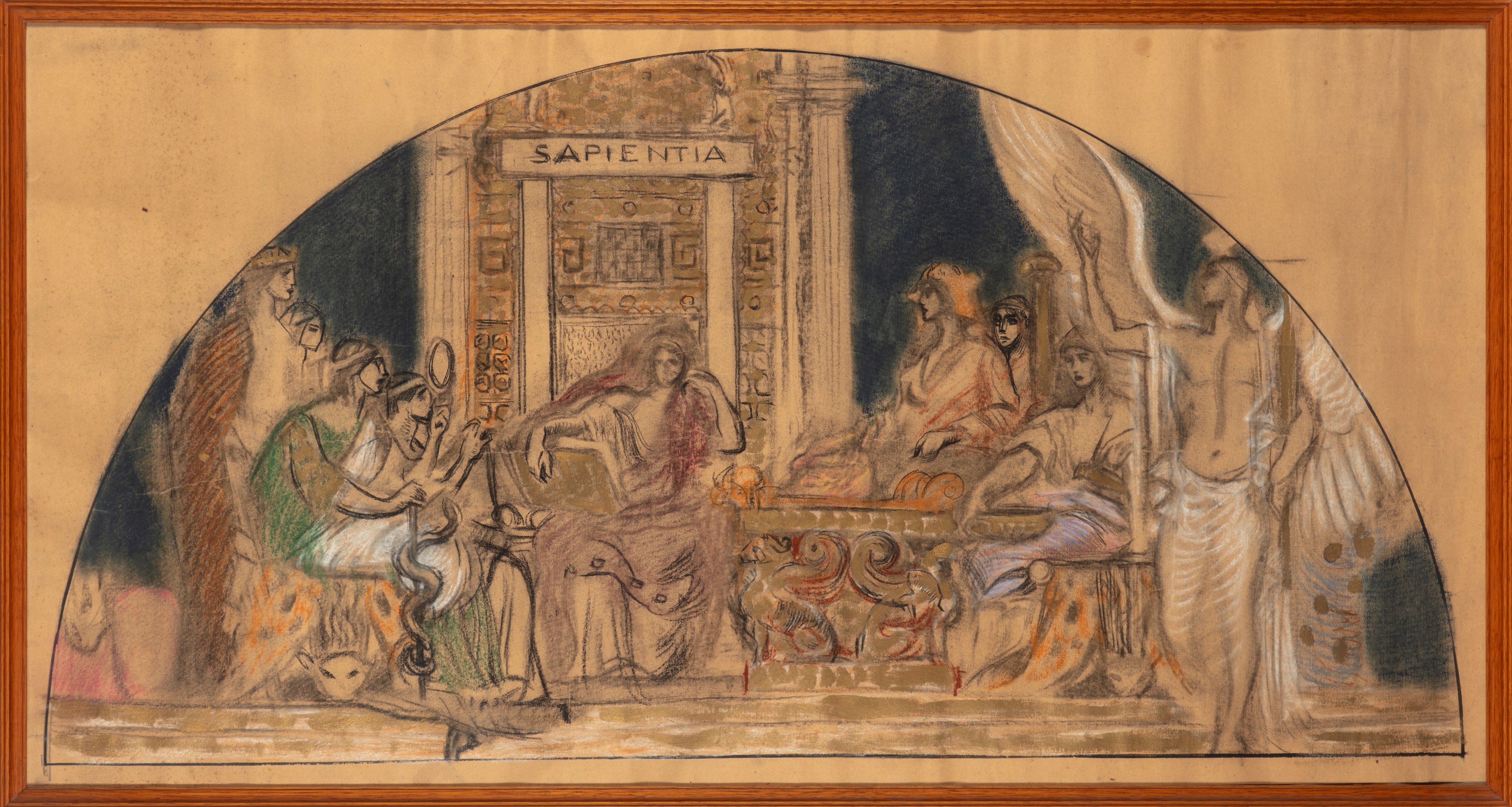 Antonio Rizzi - Sapientia (studio per una delle Lunette del Vittoriano)