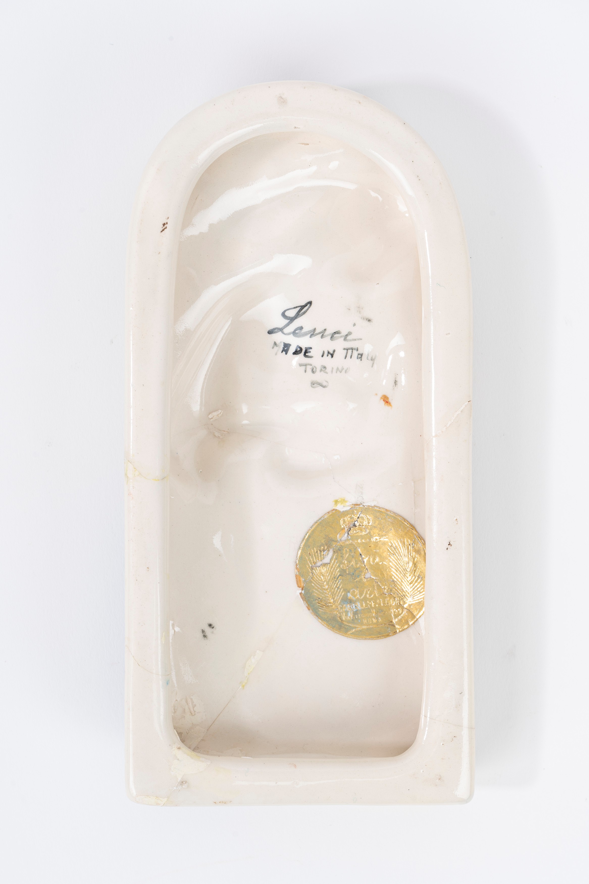 Lenci - Formella in Ceramica Raffigurante Madonna con Bambino