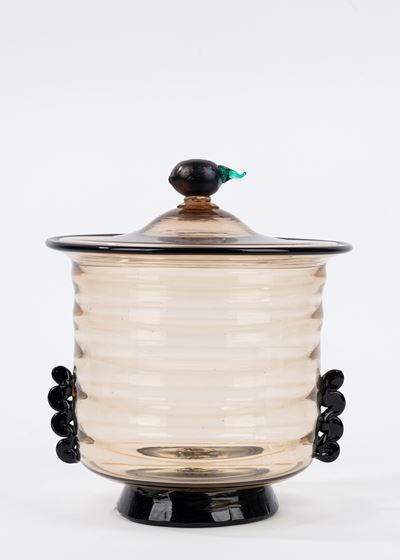 Vaso in Vetro Soffiato con Coperchio