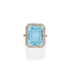 Blue topaz ring