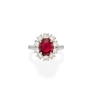 Ruby and diamond ring