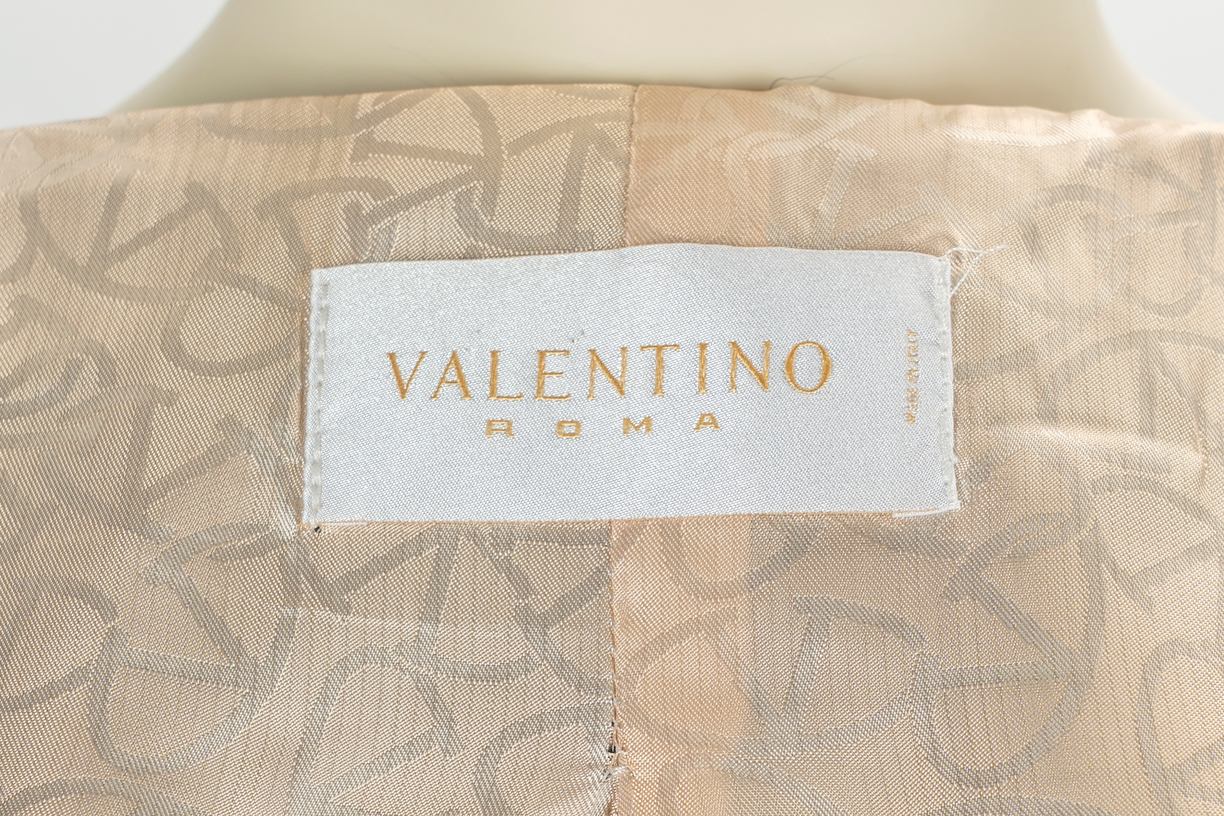 Valentino - Tailleur in lana a spina di pesce con giacca e gonna