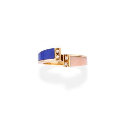 Anello con Corallo e Lapislazzuli