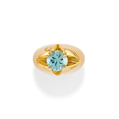 Anello con Topazio Azzurro