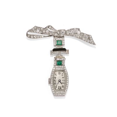 Spilla-orologio con Diamanti