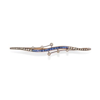 Spilla con Zaffiri e Diamanti