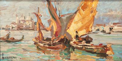 Venezia, Bacino di San Marco e Punta della Dogana (bozzetto)