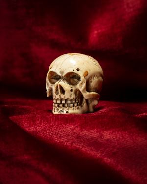 An ivory skull memento mori, North Europe early, 20th century