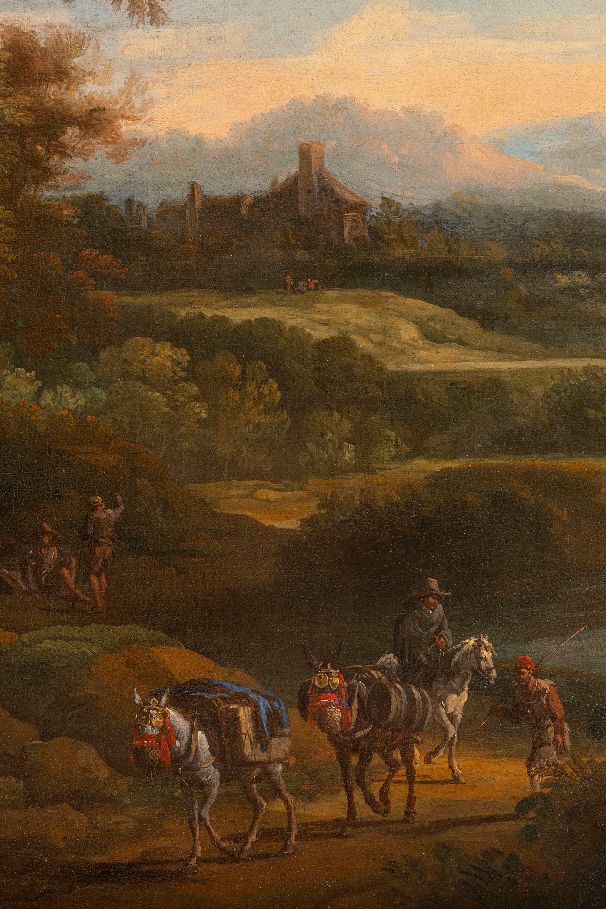 Paesaggio con viandanti in primo piano