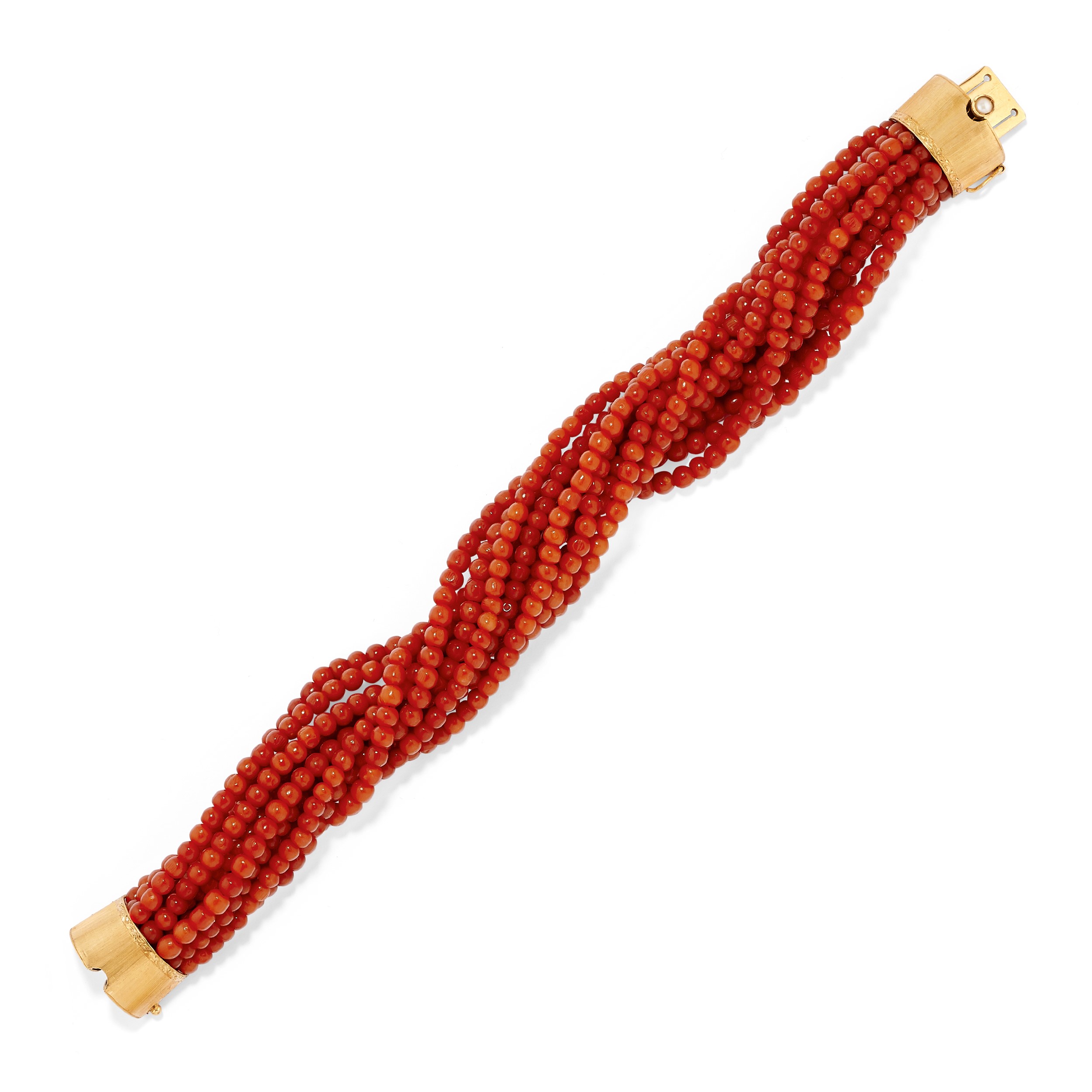 Coppia di Bracciali con Perle e Corallo