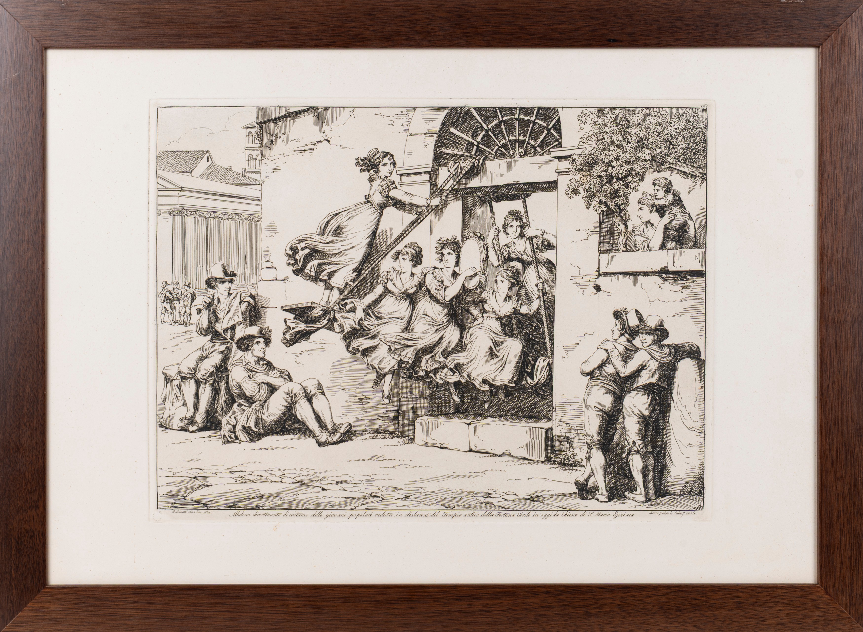 Lotto Composto da 12 Stampe di Bartolomeo Pinelli da "i Costumi di Roma"