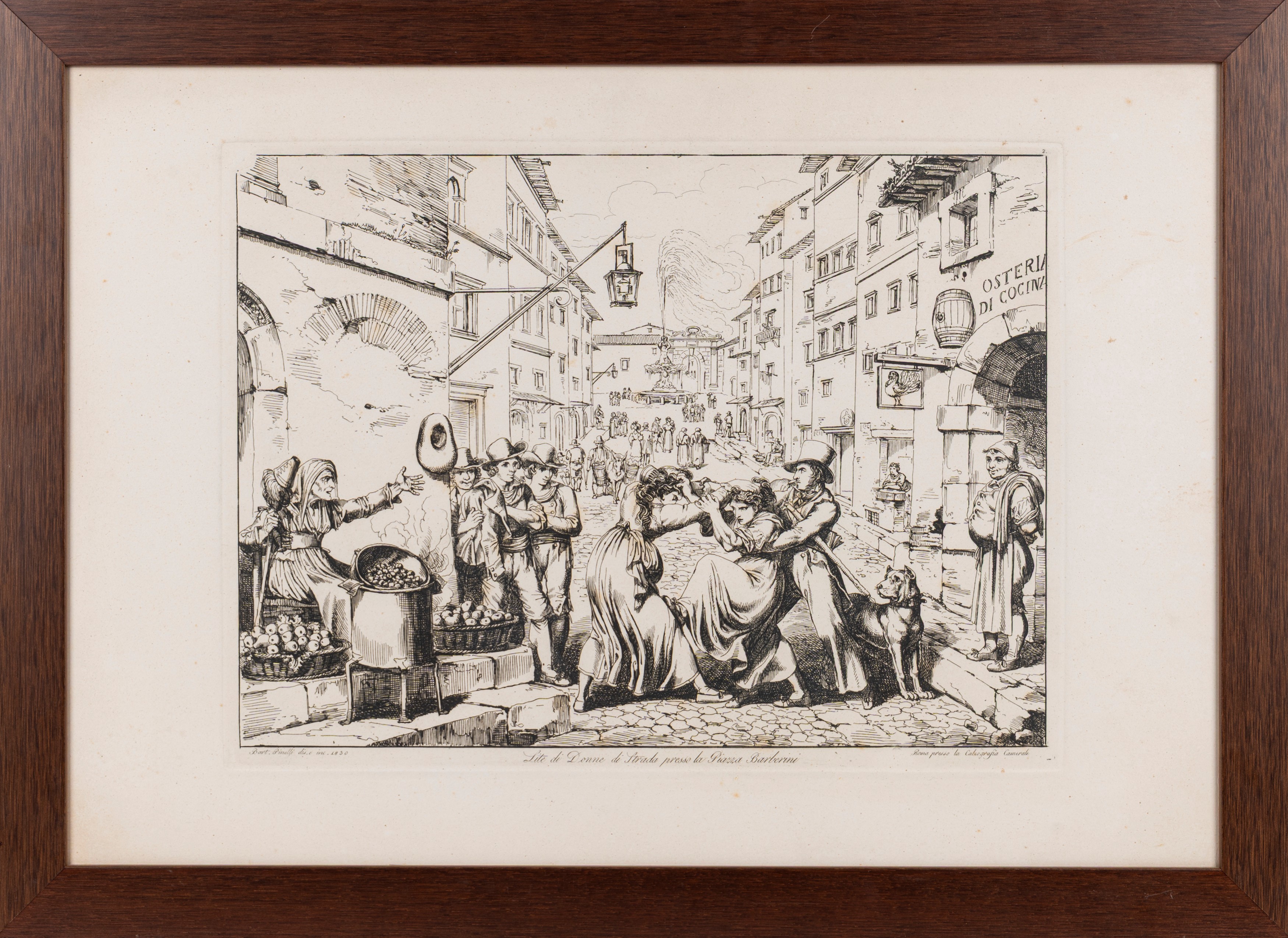 Lotto Composto da 12 Stampe di Bartolomeo Pinelli da "i Costumi di Roma"