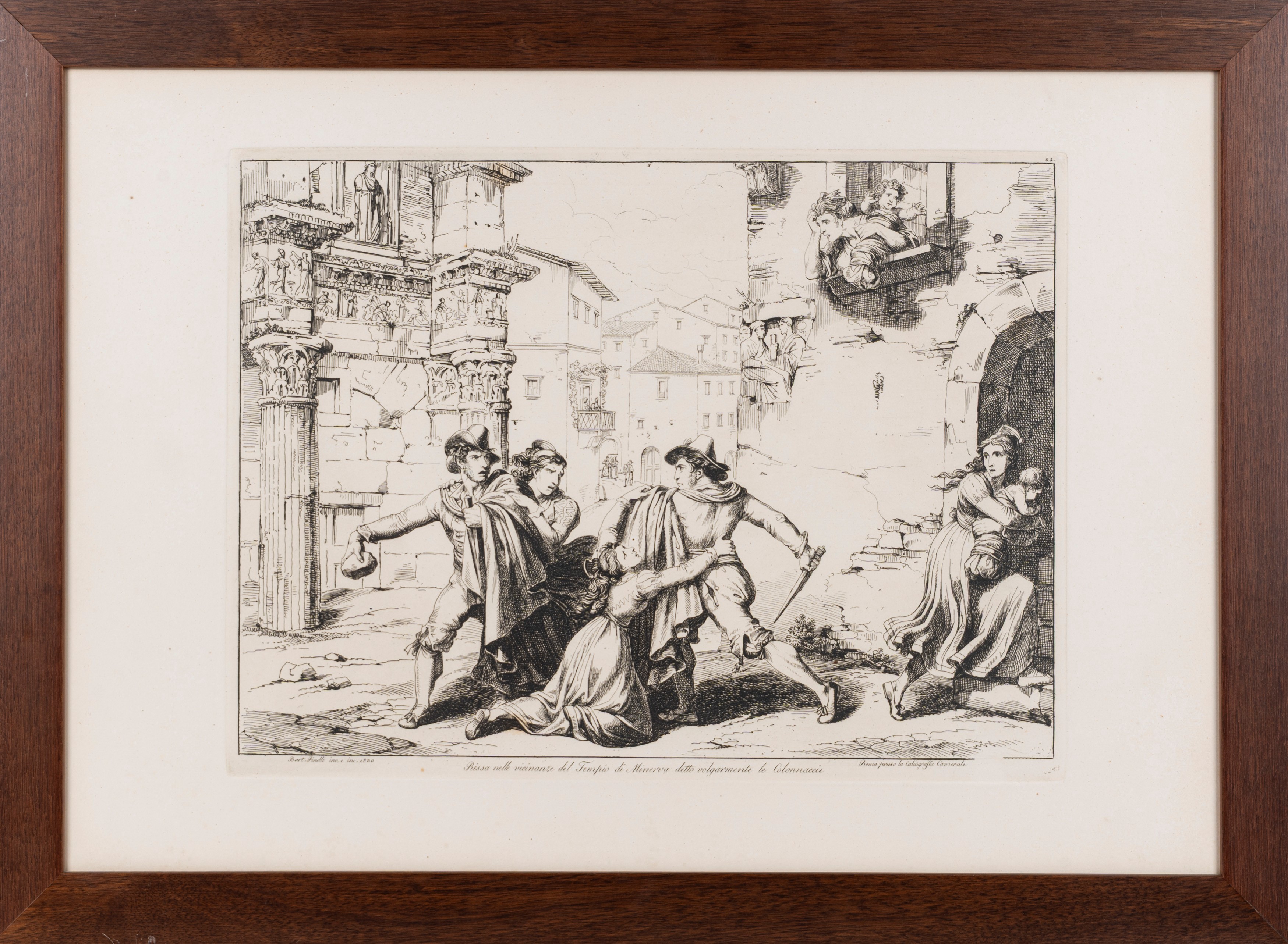 Lotto Composto da 12 Stampe di Bartolomeo Pinelli da "i Costumi di Roma"