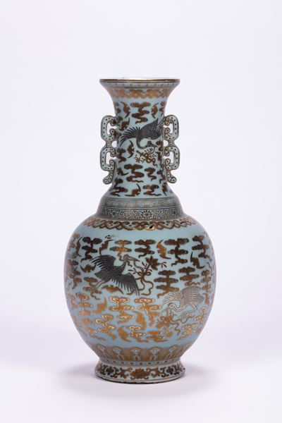 Vaso Biansato in Porcellana, Recante Marchio Jiaqing