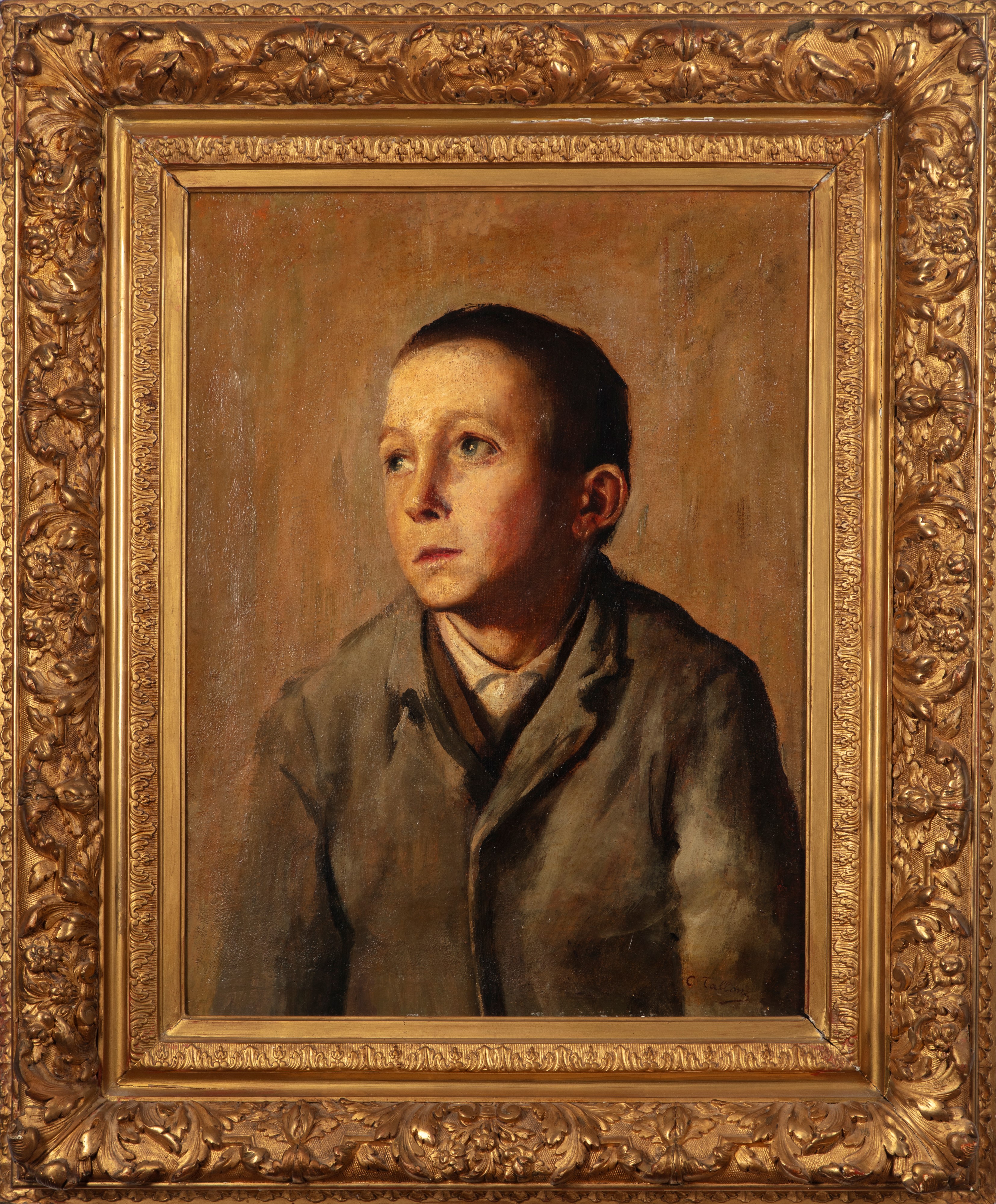 Attribuito a Cesare Tallone (savona 1853 - Milano 1919) - Ritratto di Ragazzino