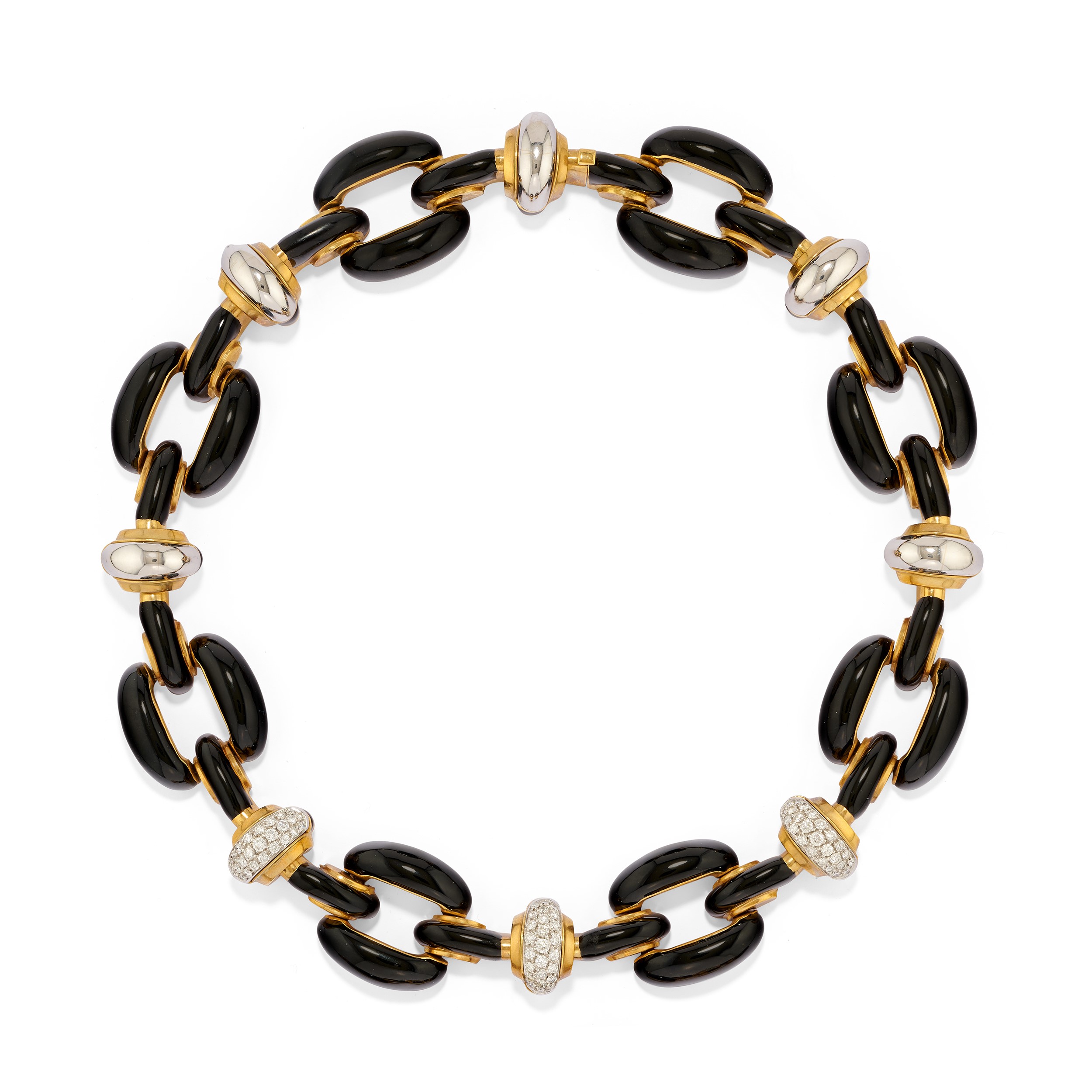 David Webb - Parure con Diamanti e Smalto