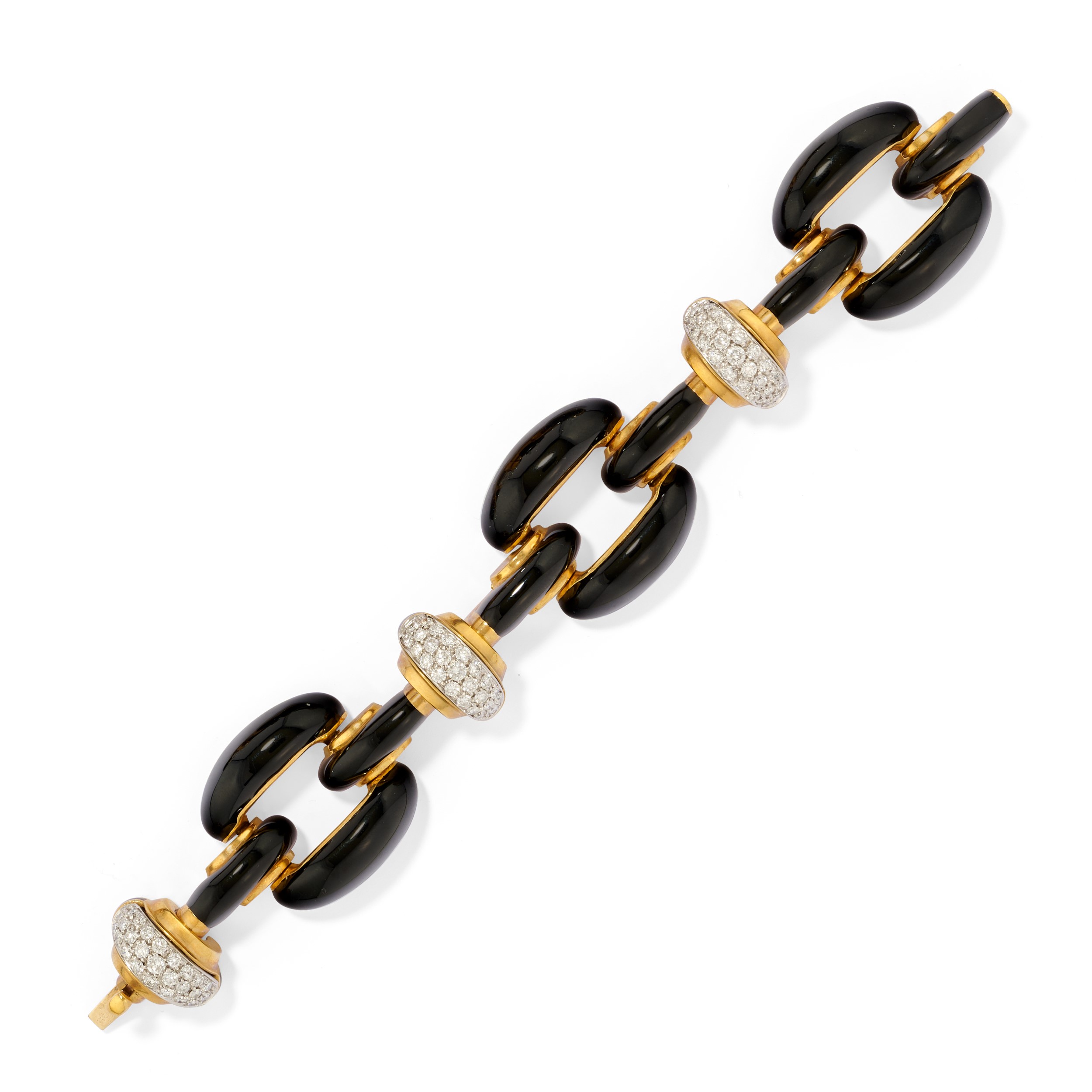 David Webb - Parure con Diamanti e Smalto
