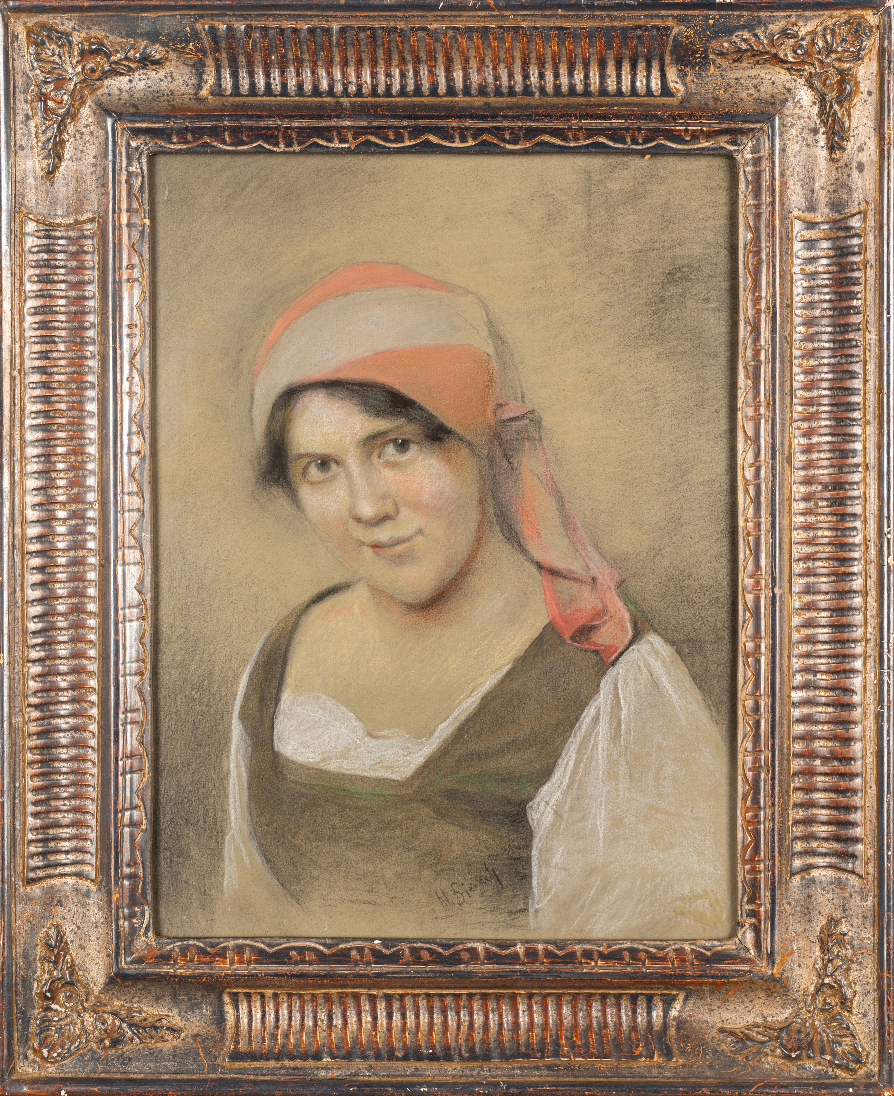 Nicola Biondi - Ritratto di Contadina