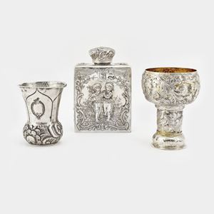 Lotto di argenti composto da un bicchiere